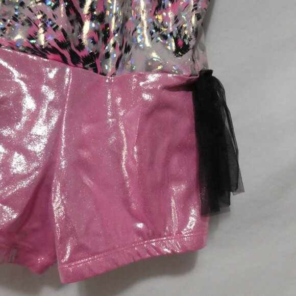 IN DANCEWEAR | size 6 XL | Girls' Pink, Silver and Black Glittery Dance Outfit - Picture 9 of 16